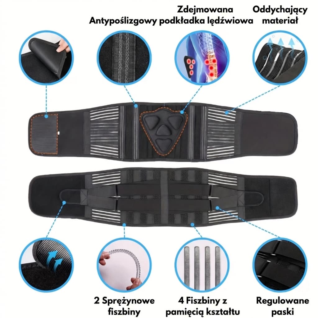 Ergonomiczny pas lędźwiowy