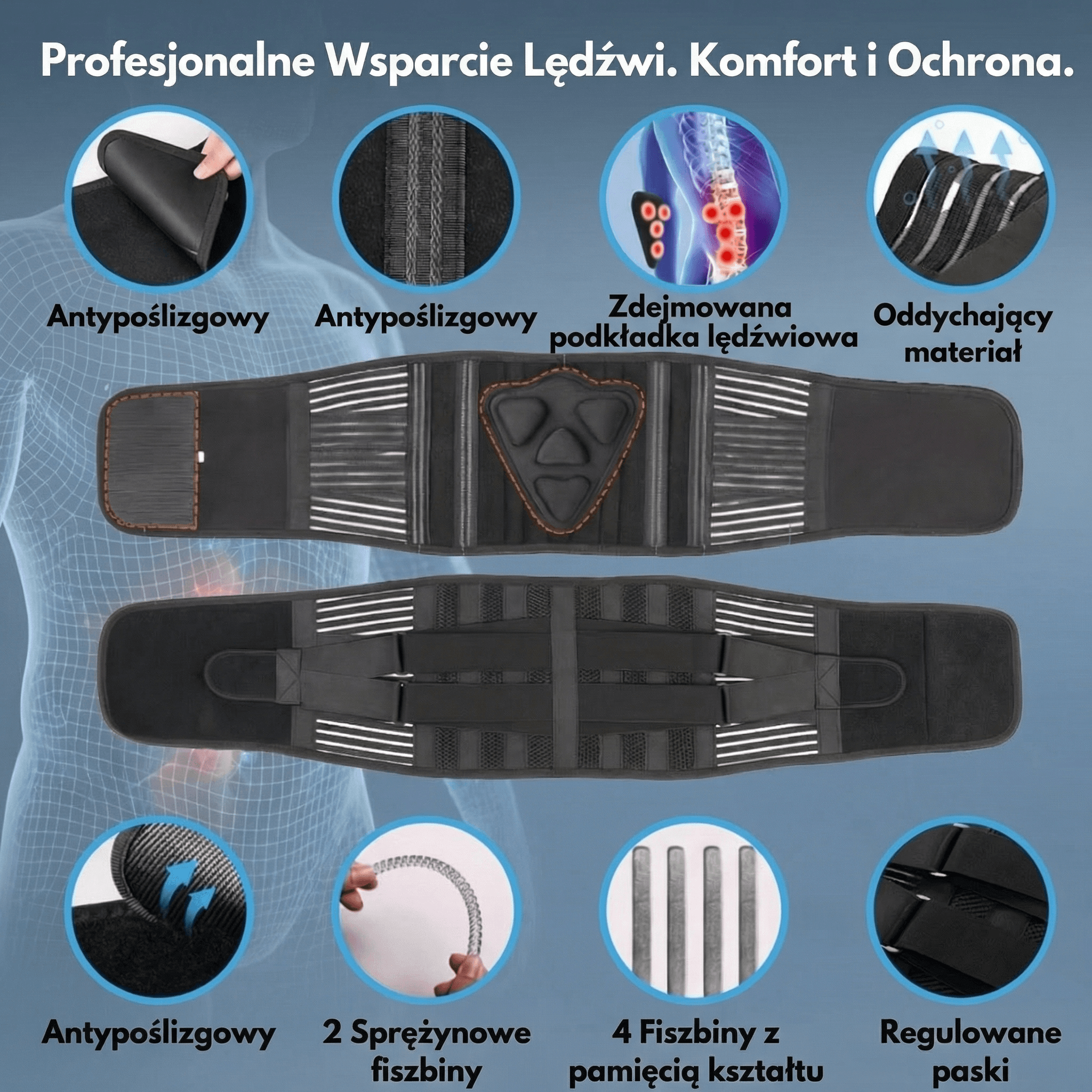 Ergonomiczny pas lędźwiowy SpineRest